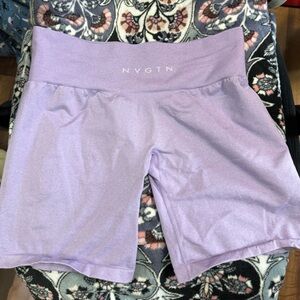 NVGTN Lilac/Lavendar size Large seamless shorts